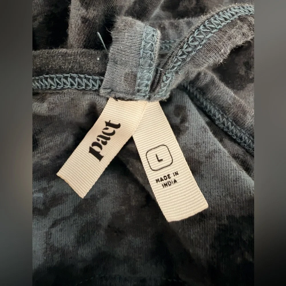 Pact Black and Gray Tie-Dye Maxi Dress size L - Picture 8 of 11
